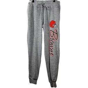 Cleveland Browns Womens Large Joggers Sweatpants SUPER SOFT 2" Ankle Cuffs